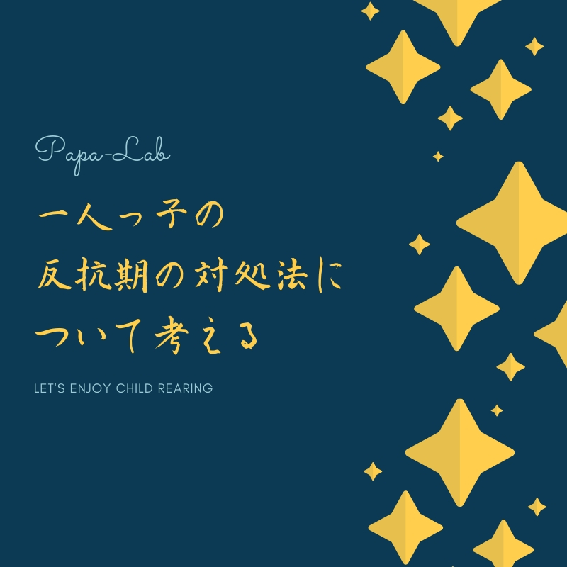 一人っ子の反抗期の対処法について考える